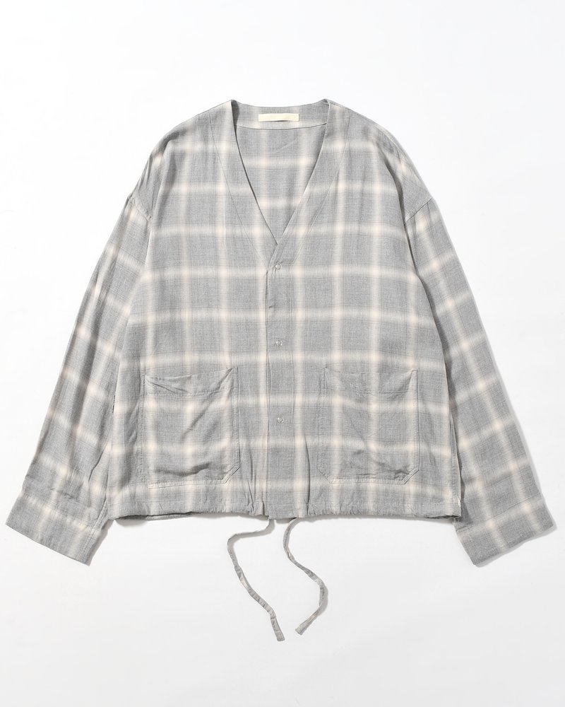 F.E CARDIGAN PLAID -H.GREY PLAID-