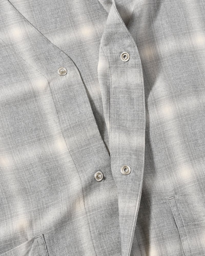 F.E CARDIGAN PLAID -H.GREY PLAID-