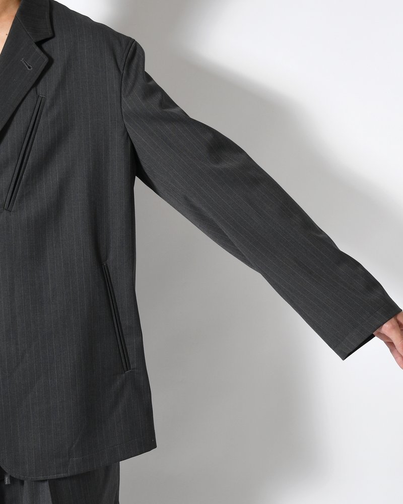 N.L.T JKT -GREY STRIPE-