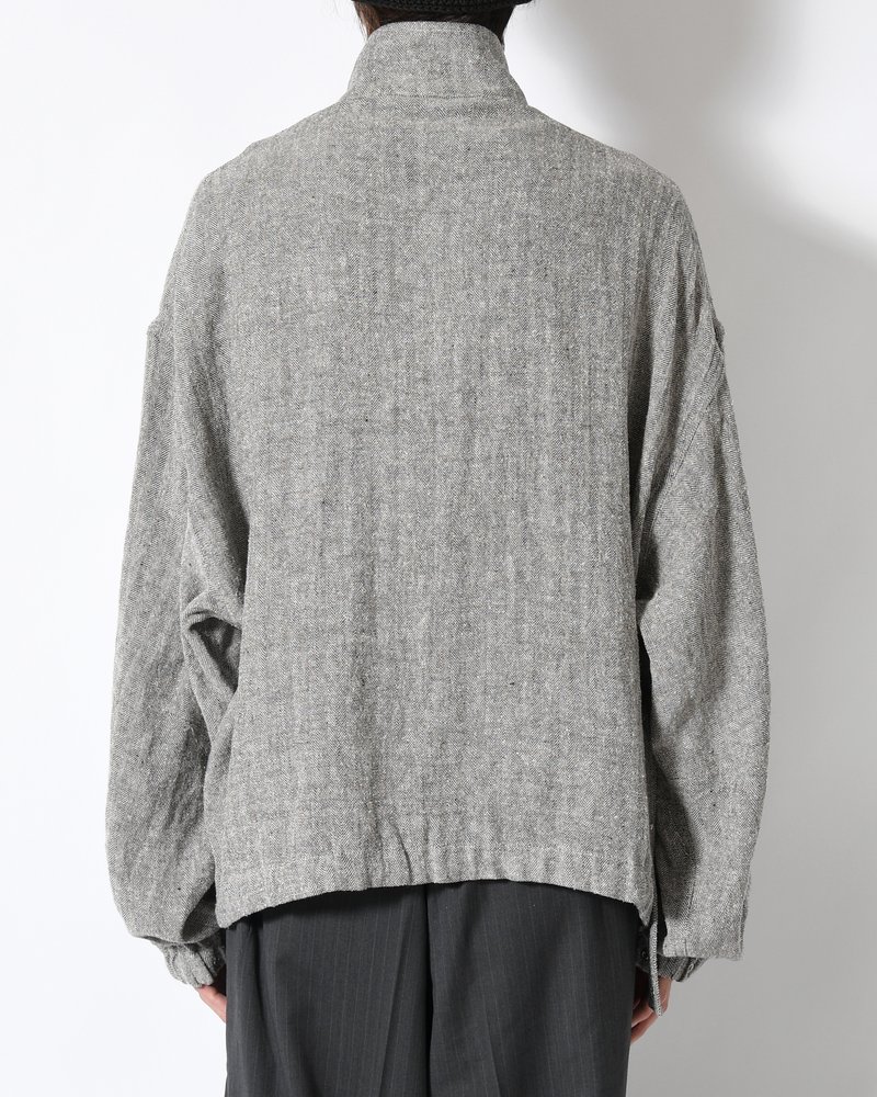 G-8 ABY JKT SILK/LINEN -MIXGREY-