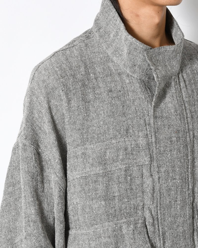 G-8 ABY JKT SILK/LINEN -MIXGREY-