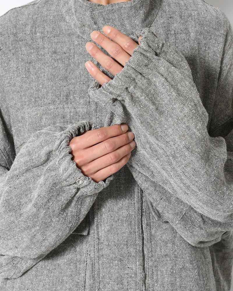 G-8 ABY JKT SILK/LINEN -MIXGREY-