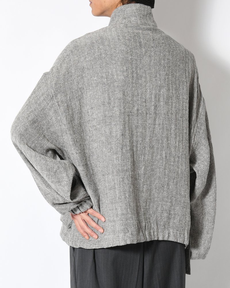 G-8 ABY JKT SILK/LINEN -MIXGREY-