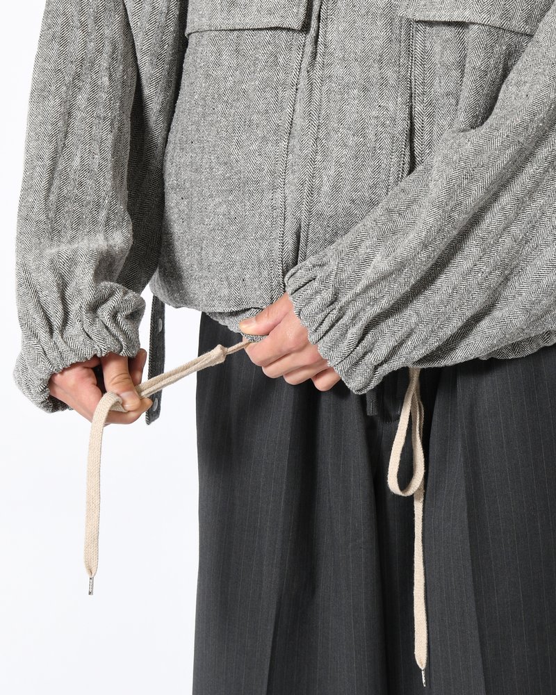 G-8 ABY JKT SILK/LINEN -MIXGREY-
