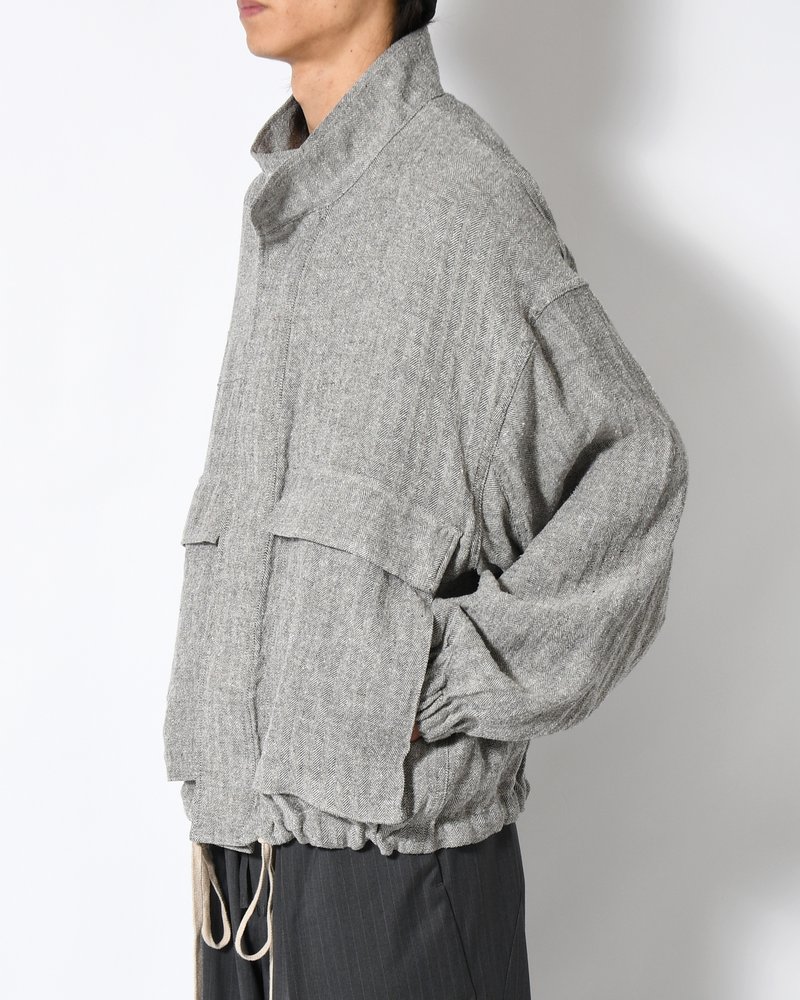 G-8 ABY JKT SILK/LINEN -MIXGREY-
