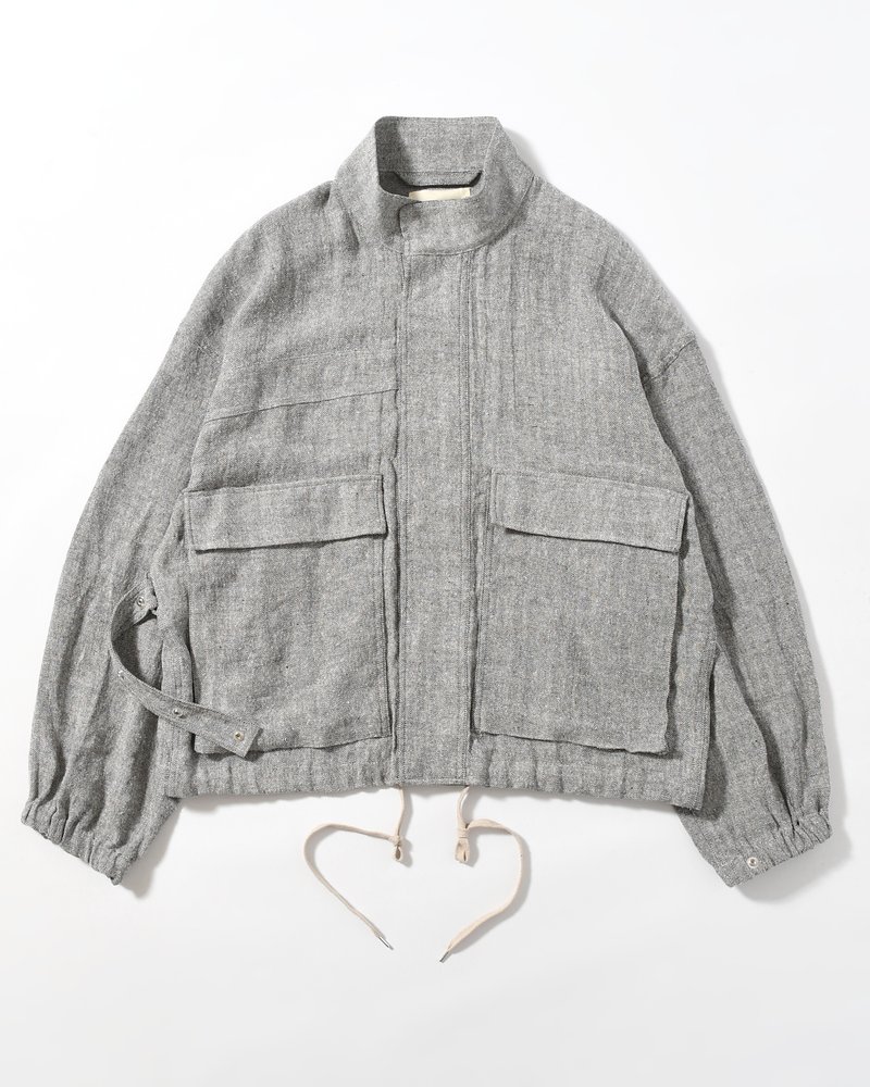 G-8 ABY JKT SILK/LINEN -MIXGREY-