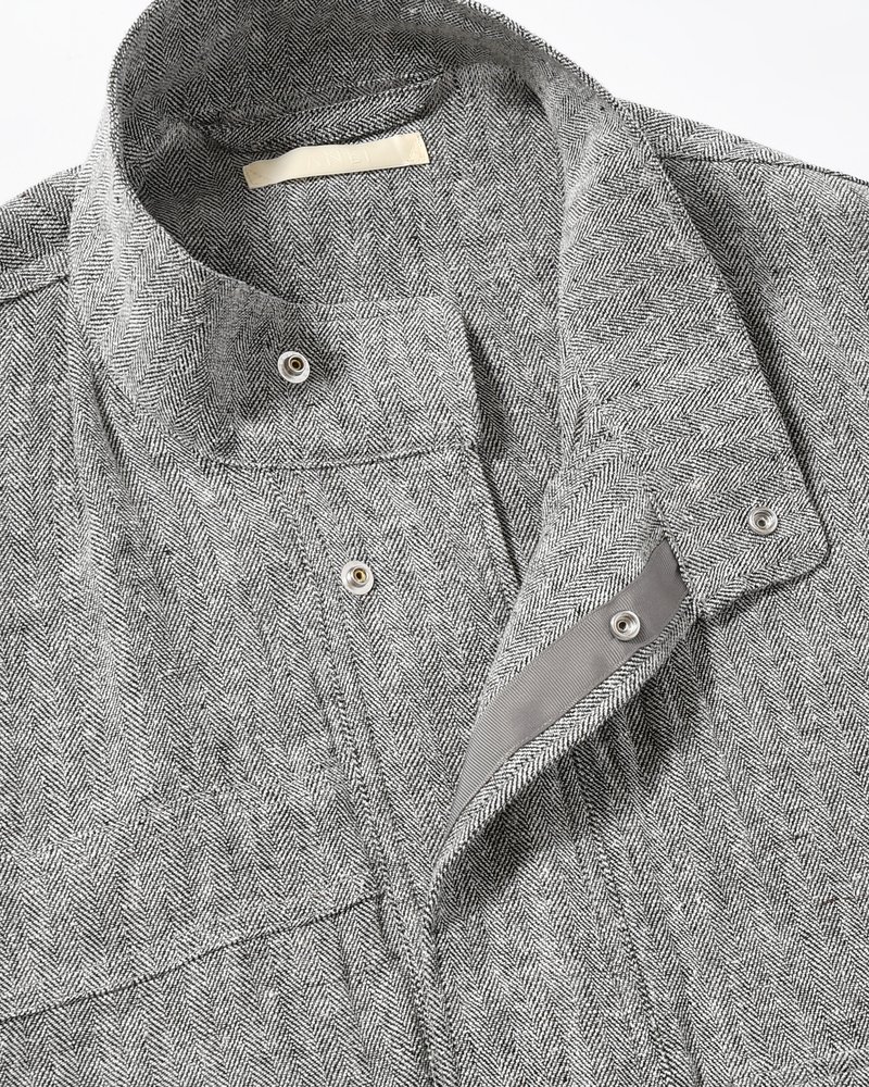 G-8 ABY JKT SILK/LINEN -MIXGREY-