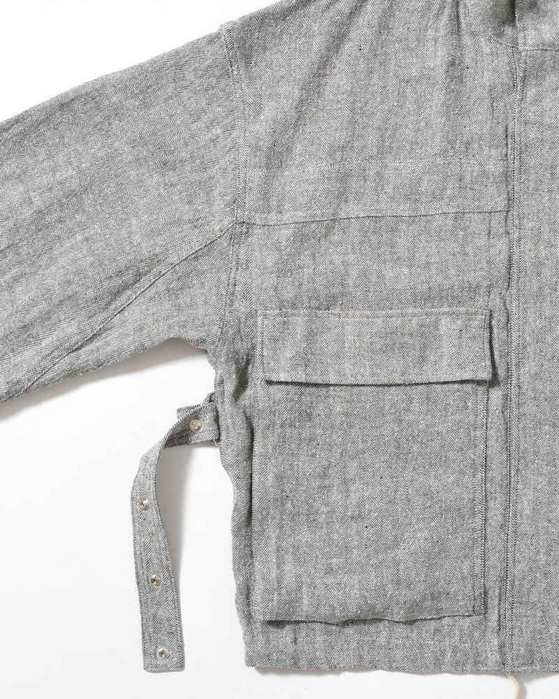 G-8 ABY JKT SILK/LINEN -MIXGREY-