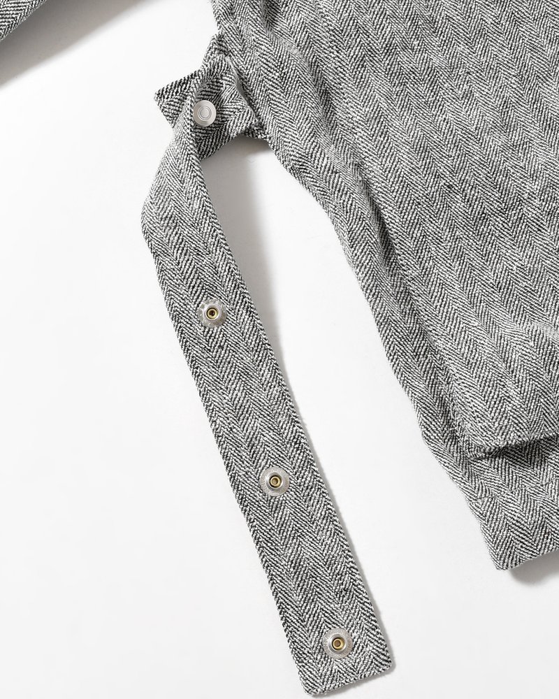 G-8 ABY JKT SILK/LINEN -MIXGREY-