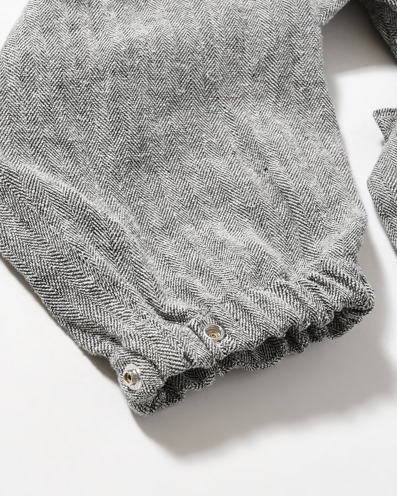 G-8 ABY JKT SILK/LINEN -MIXGREY-