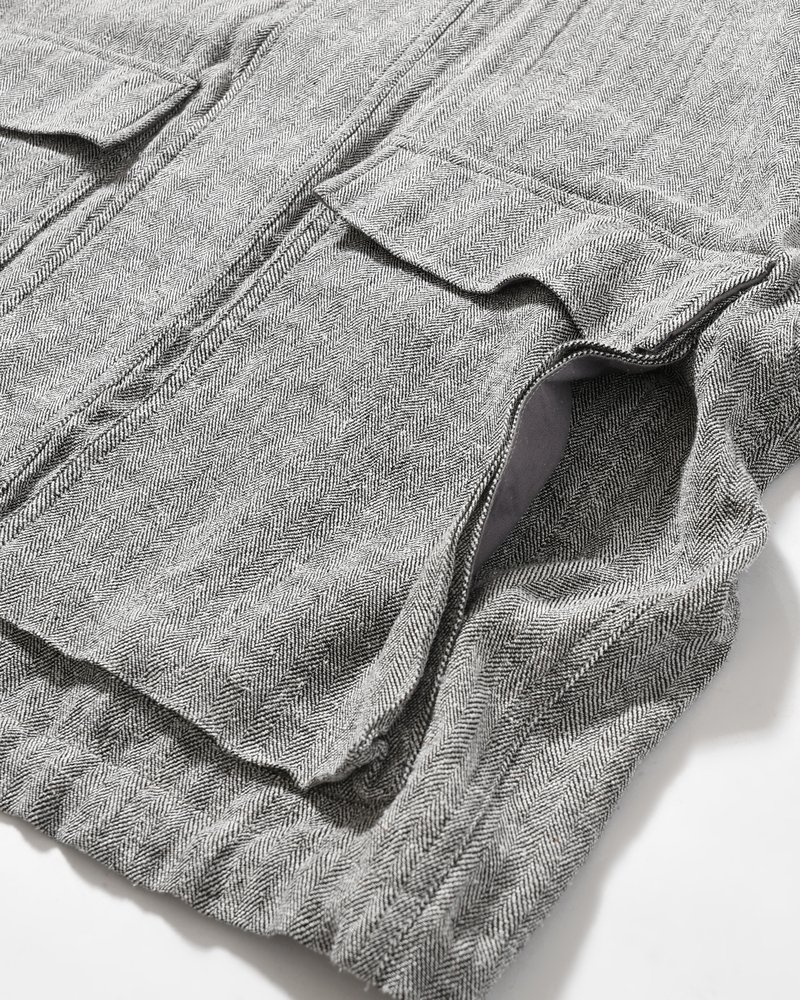 G-8 ABY JKT SILK/LINEN -MIXGREY-