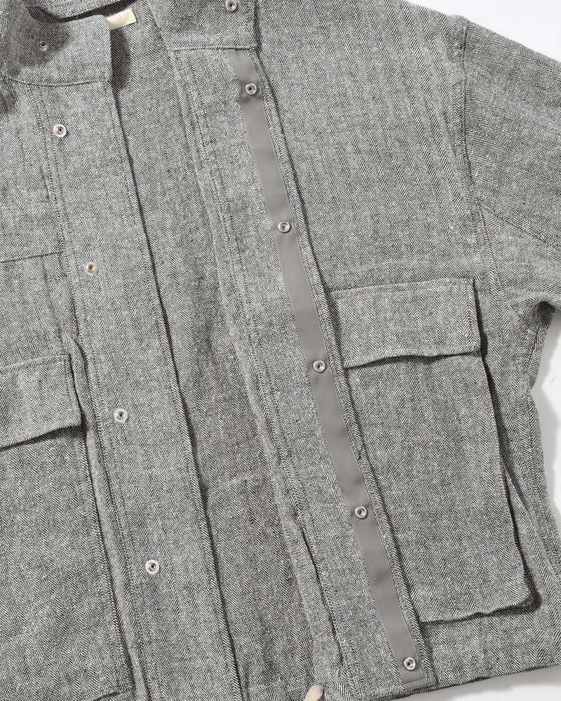 G-8 ABY JKT SILK/LINEN -MIXGREY-