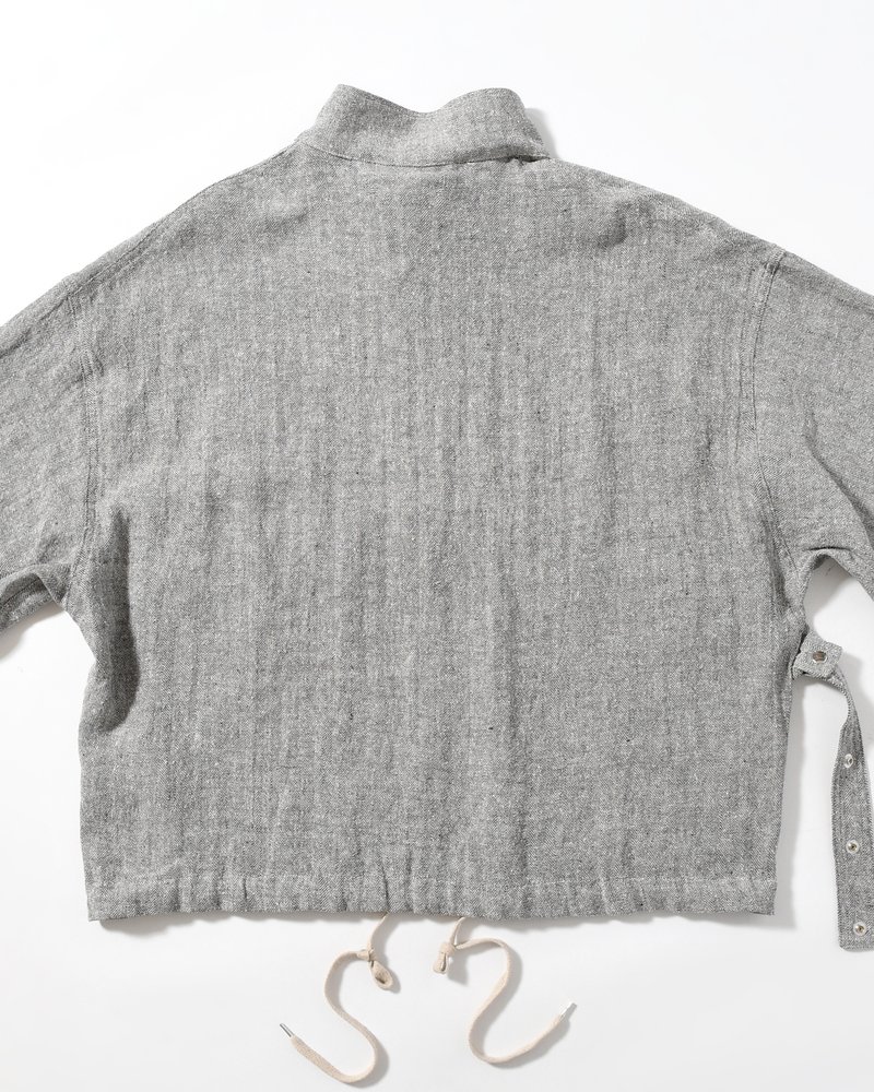 G-8 ABY JKT SILK/LINEN -MIXGREY-