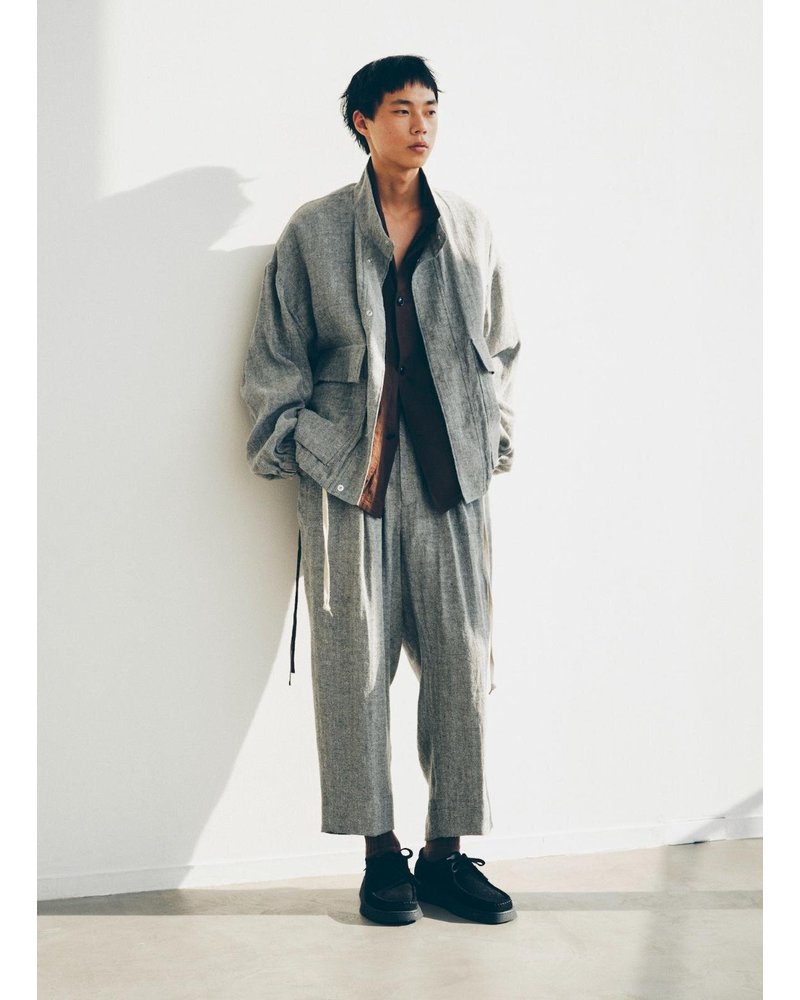 G-8 ABY JKT SILK/LINEN -MIXGREY-