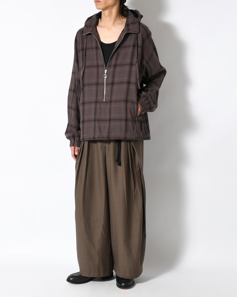 R-2 ANORAK PLAID -CHARCOAL PLAID-