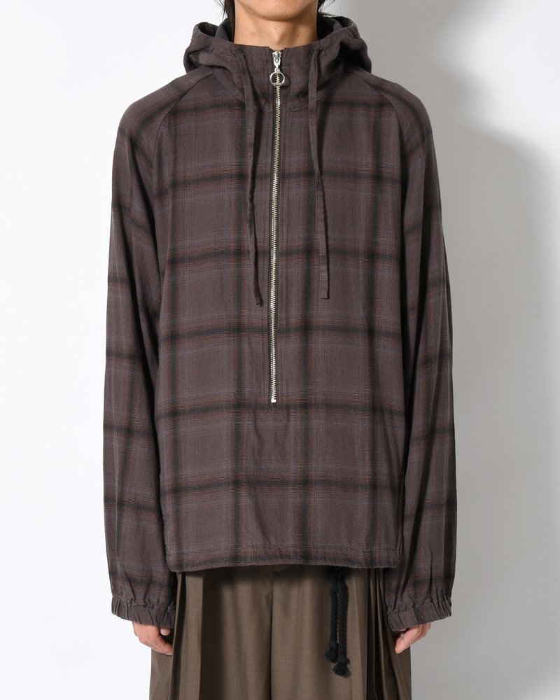 R-2 ANORAK PLAID -CHARCOAL PLAID-