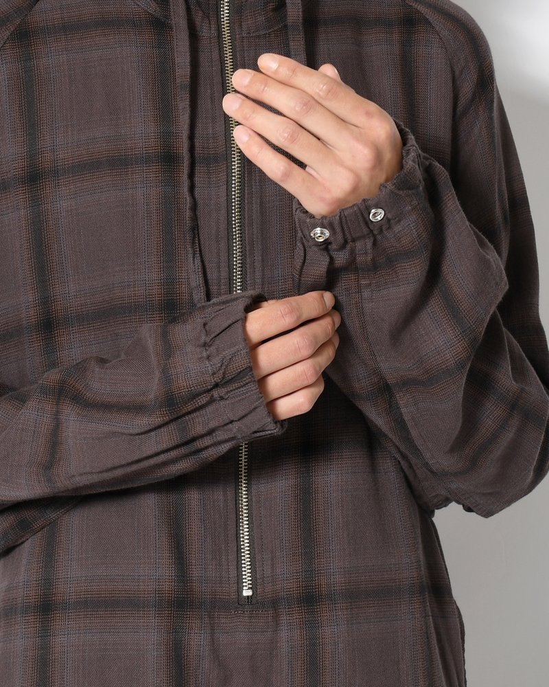 R-2 ANORAK PLAID -CHARCOAL PLAID-