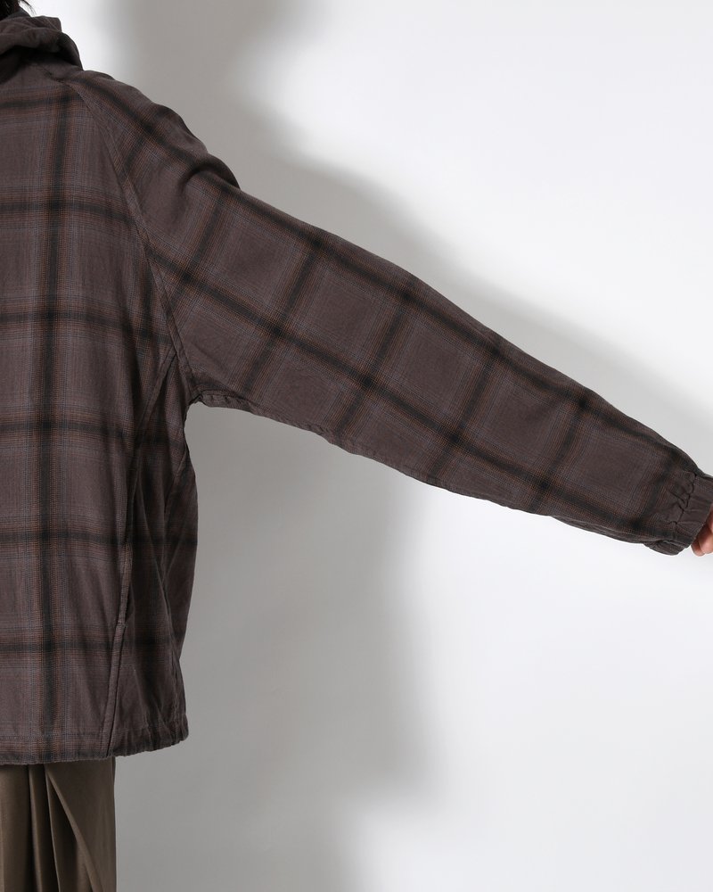 R-2 ANORAK PLAID -CHARCOAL PLAID-