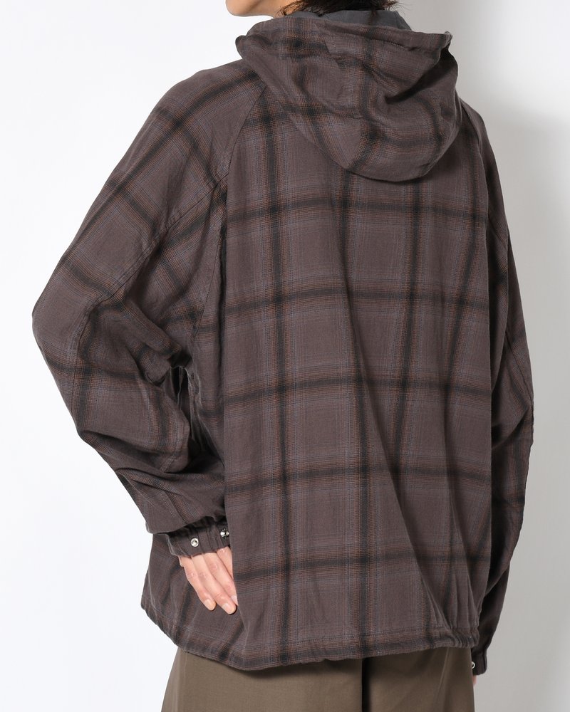 R-2 ANORAK PLAID -CHARCOAL PLAID-