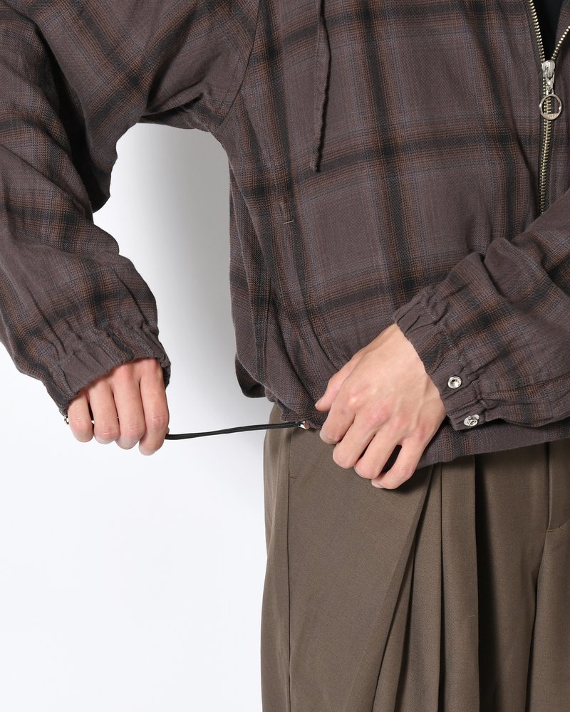 R-2 ANORAK PLAID -CHARCOAL PLAID-