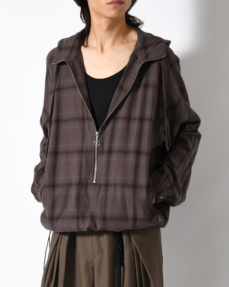 R-2 ANORAK PLAID -CHARCOAL PLAID-