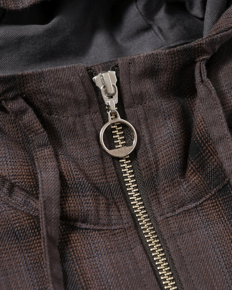 R-2 ANORAK PLAID -CHARCOAL PLAID-