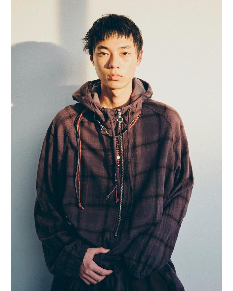 R-2 ANORAK PLAID -CHARCOAL PLAID-
