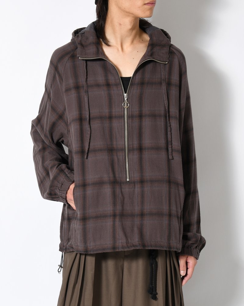R-2 ANORAK PLAID -CHARCOAL PLAID-