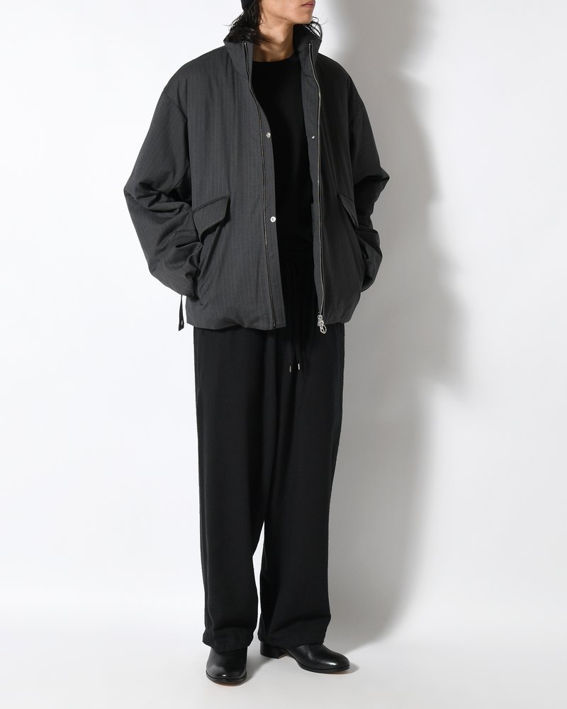 ARC ZIPUP PUFF JKT -GREY STRIPE-