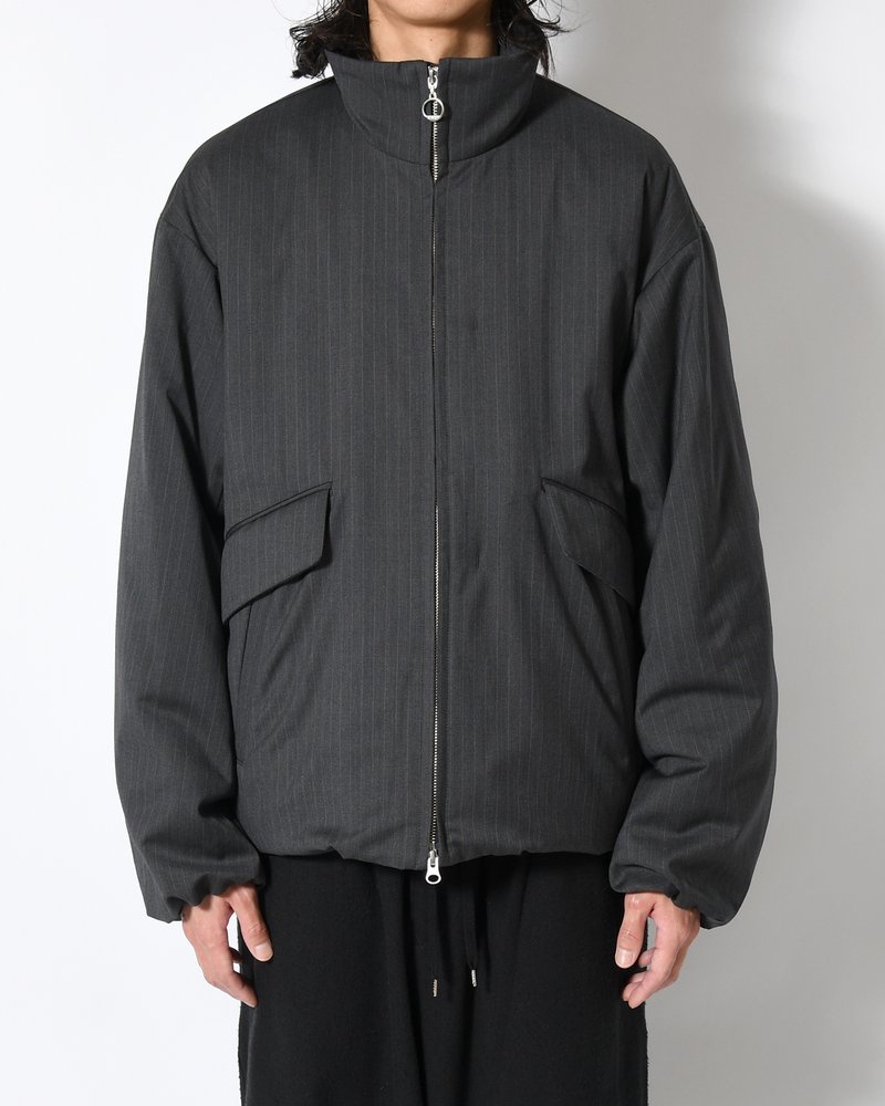 ARC ZIPUP PUFF JKT -GREY STRIPE-
