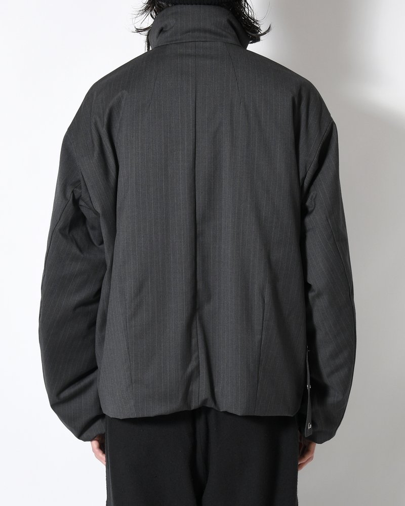 ARC ZIPUP PUFF JKT -GREY STRIPE-