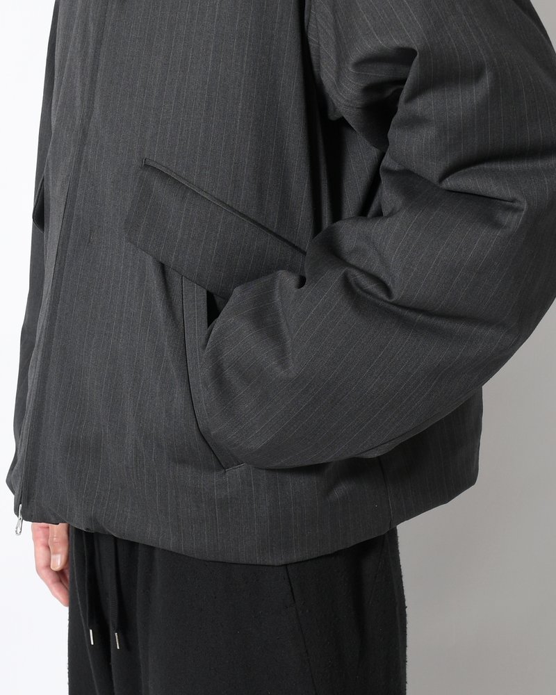 ARC ZIPUP PUFF JKT -GREY STRIPE-