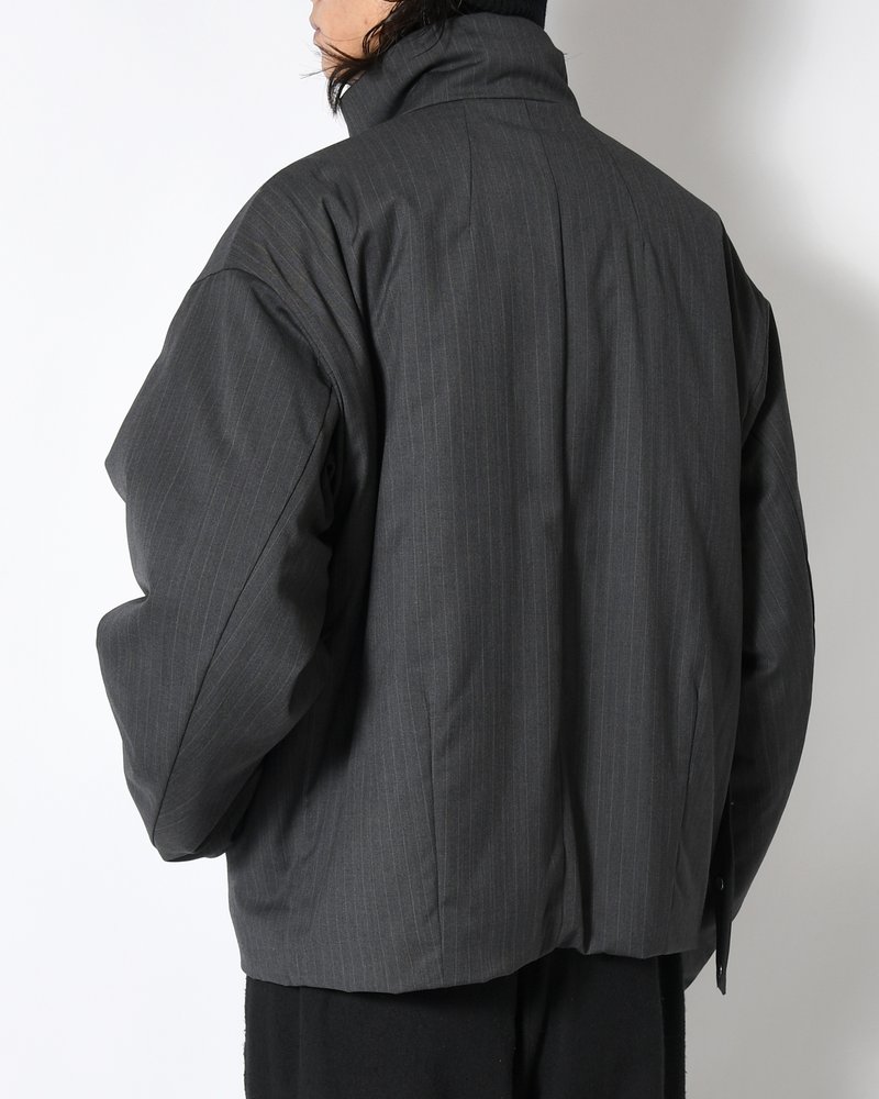 ARC ZIPUP PUFF JKT -GREY STRIPE-