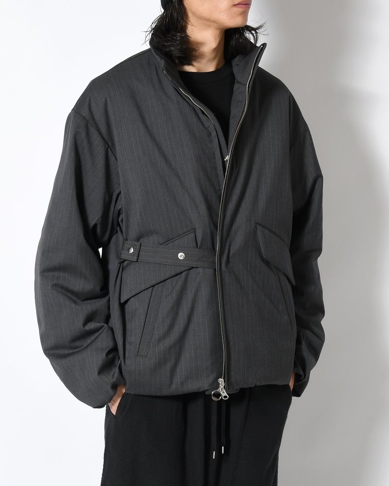 ARC ZIPUP PUFF JKT -GREY STRIPE-