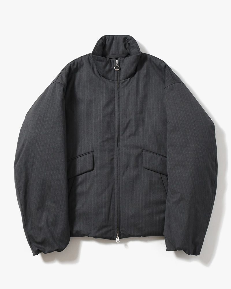ARC ZIPUP PUFF JKT -GREY STRIPE-