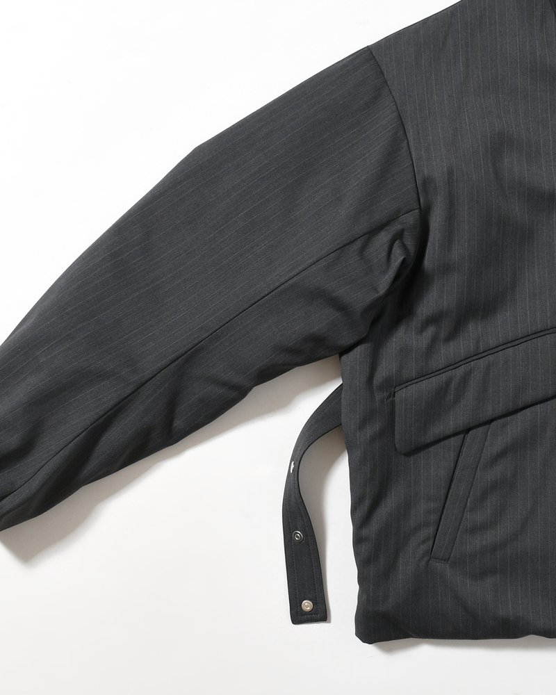 ARC ZIPUP PUFF JKT -GREY STRIPE-