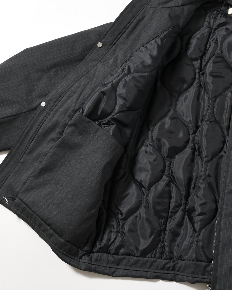 ARC ZIPUP PUFF JKT -GREY STRIPE-