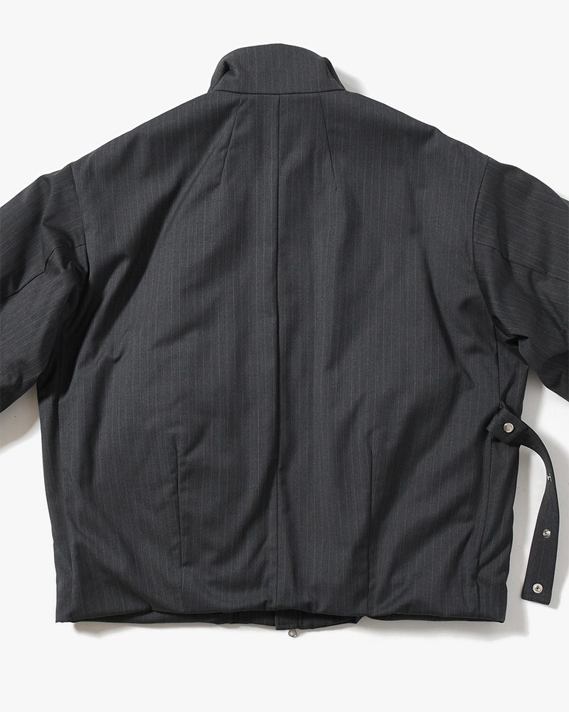 ARC ZIPUP PUFF JKT -GREY STRIPE-