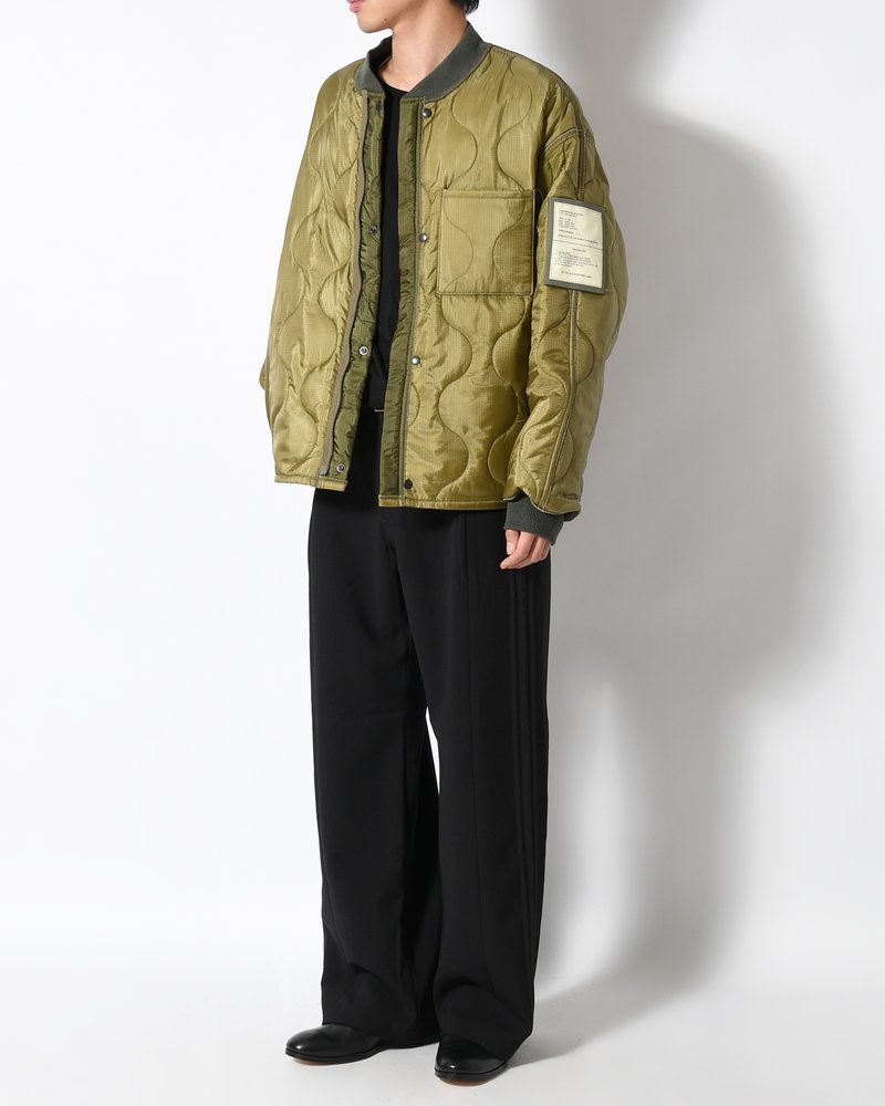 QUILTED JACKET -KHAKI-