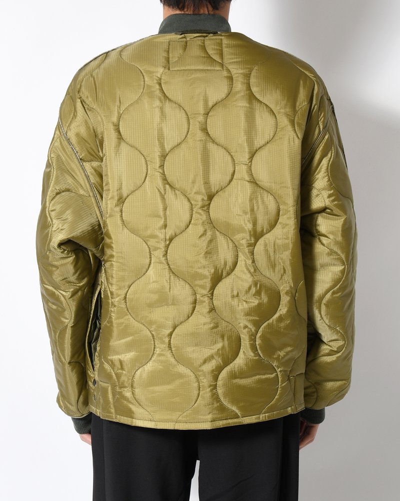 QUILTED JACKET -KHAKI-