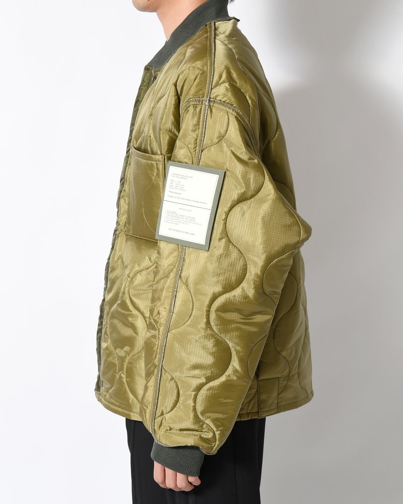 QUILTED JACKET -KHAKI-