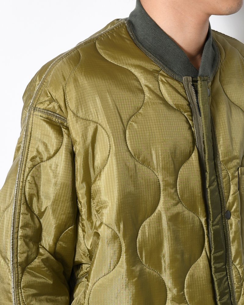 QUILTED JACKET -KHAKI-