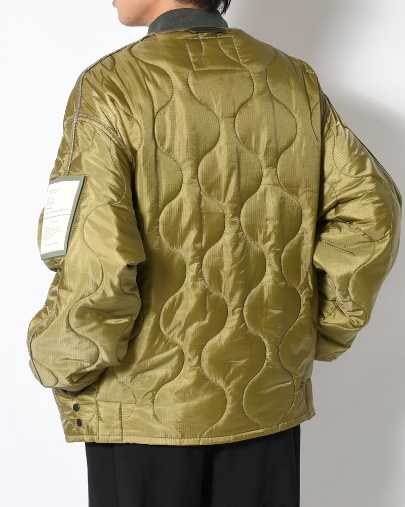 QUILTED JACKET -KHAKI-