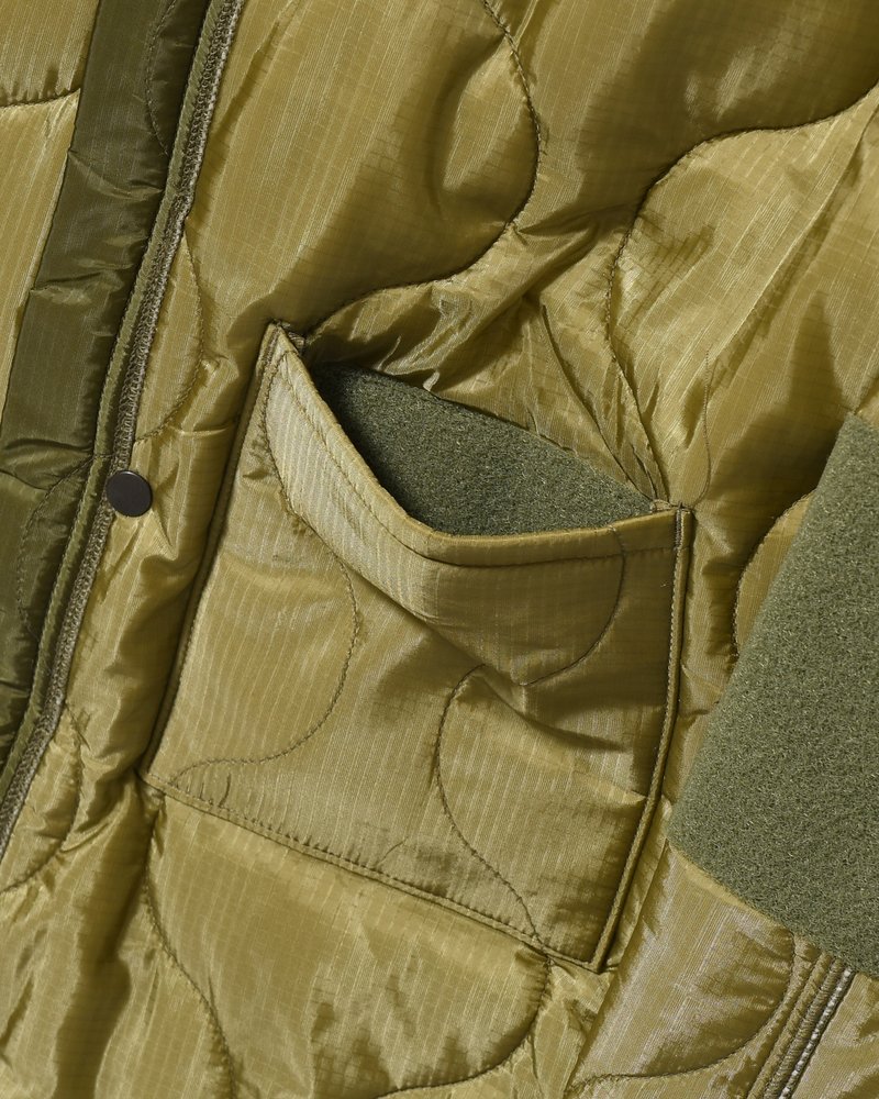 QUILTED JACKET -KHAKI-