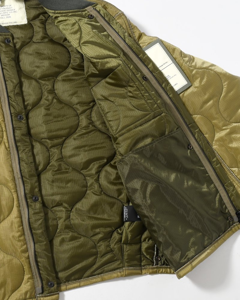 QUILTED JACKET -KHAKI-