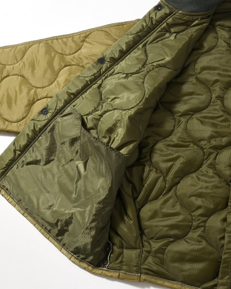 QUILTED JACKET -KHAKI-
