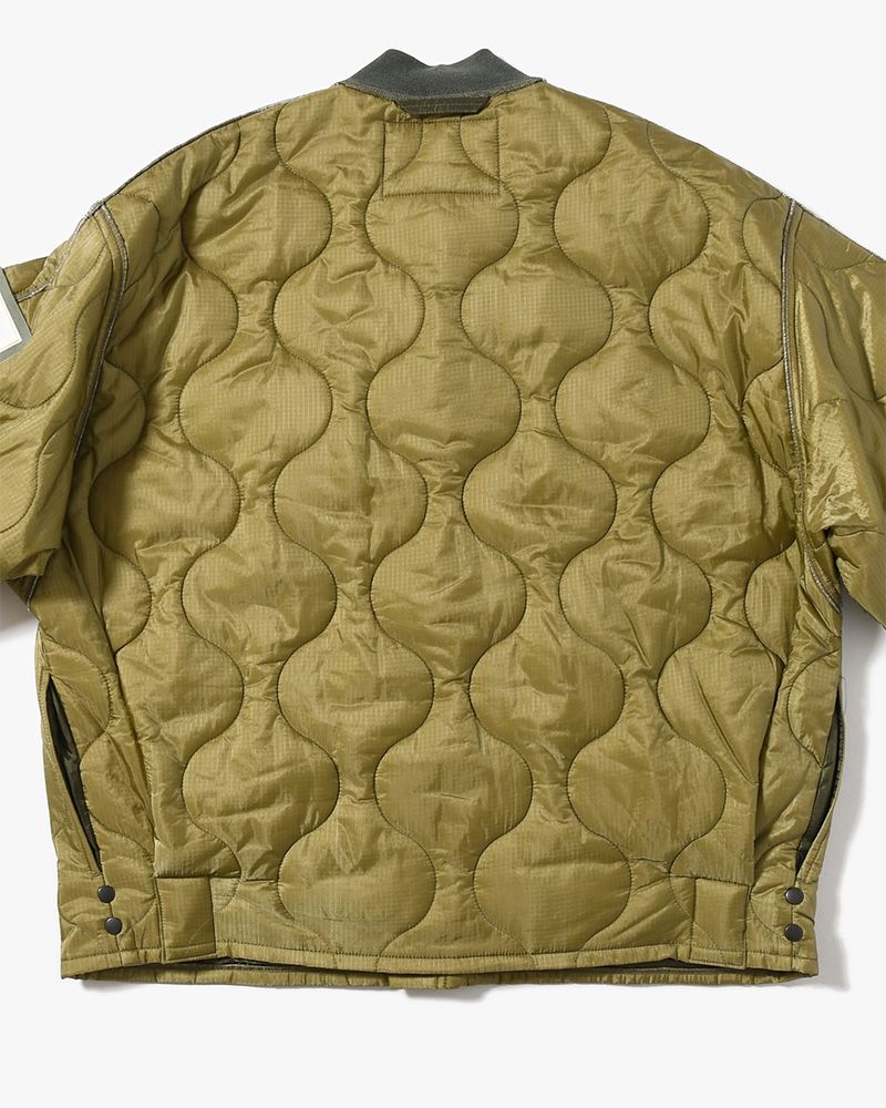 QUILTED JACKET -KHAKI-