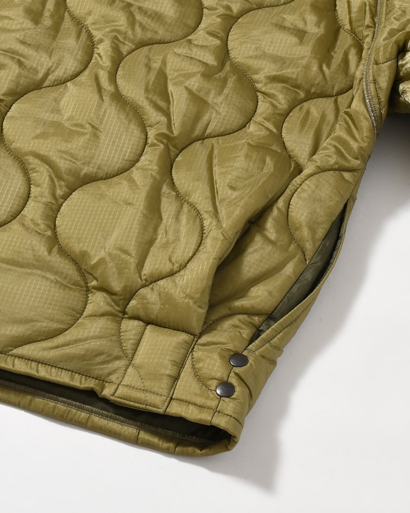 QUILTED JACKET -KHAKI-