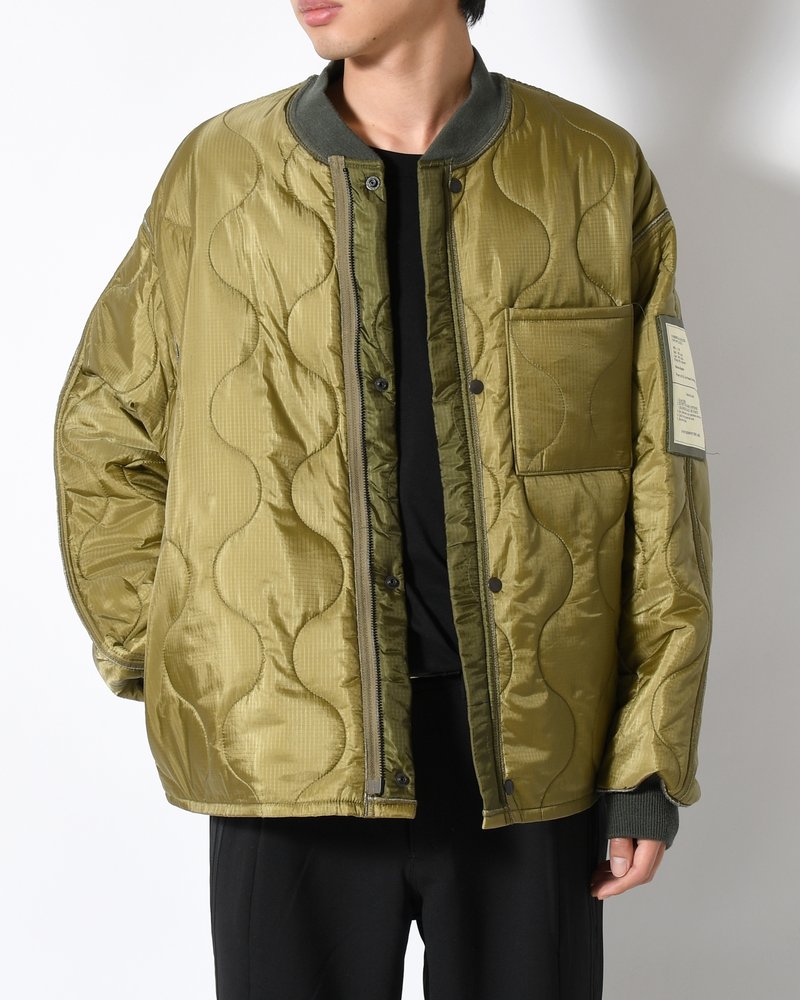 QUILTED JACKET -KHAKI-