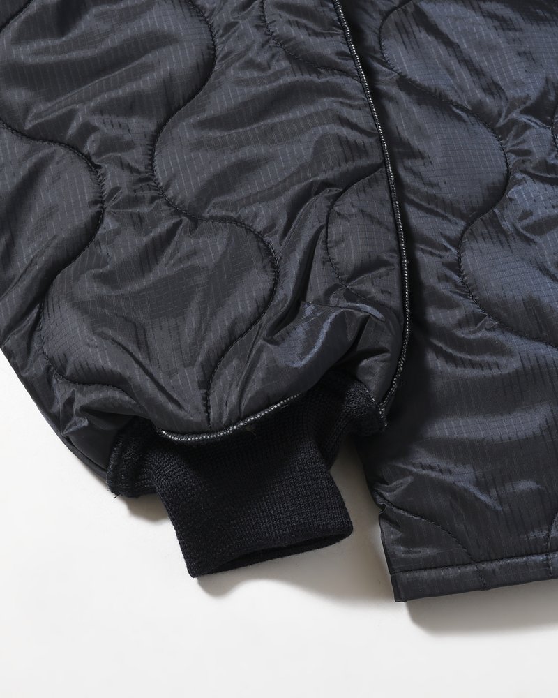 QUILTED JACKET -NAVY-